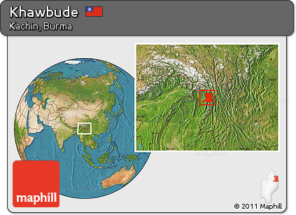 Satellite Location Map of Khawbude