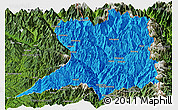 Political Panoramic Map of Khawbude, satellite outside