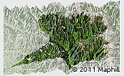 Satellite Panoramic Map of Khawbude, lighten
