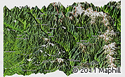 Satellite Panoramic Map of Khawbude