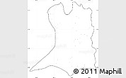 Blank Simple Map of Khawbude, cropped outside, no labels