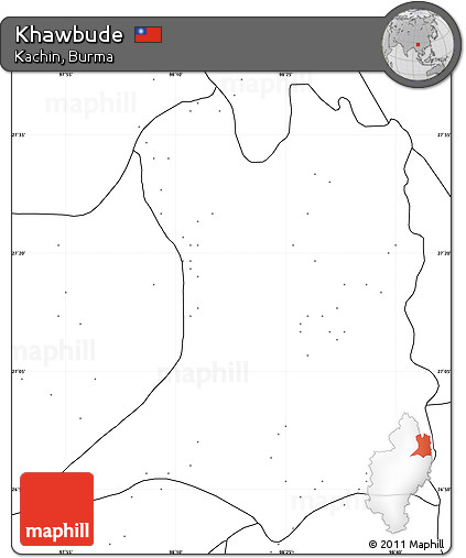Blank Simple Map of Khawbude, no labels