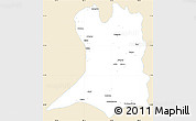 Classic Style Simple Map of Khawbude, single color outside