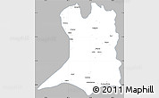 Gray Simple Map of Khawbude, single color outside
