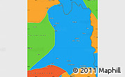 Political Simple Map of Khawbude
