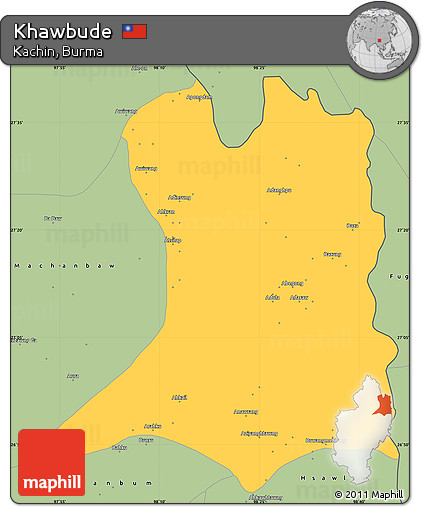 Savanna Style Simple Map of Khawbude