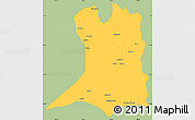 Savanna Style Simple Map of Khawbude, single color outside