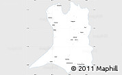 Silver Style Simple Map of Khawbude, single color outside