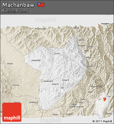 Classic Style 3D Map of Machanbaw