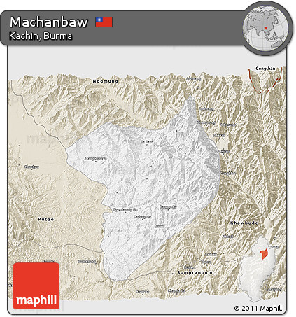 Classic Style 3D Map of Machanbaw