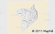 Classic Style 3D Map of Machanbaw, single color outside