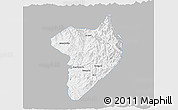 Gray 3D Map of Machanbaw, single color outside