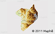 Physical 3D Map of Machanbaw, cropped outside
