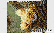 Physical 3D Map of Machanbaw, darken