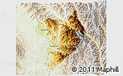 Physical 3D Map of Machanbaw, lighten