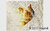 Physical 3D Map of Machanbaw, shaded relief outside