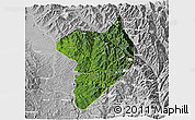 Satellite 3D Map of Machanbaw, lighten, desaturated