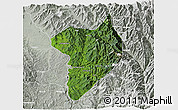 Satellite 3D Map of Machanbaw, lighten, semi-desaturated