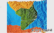 Satellite 3D Map of Machanbaw, political outside