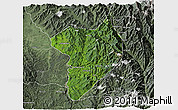 Satellite 3D Map of Machanbaw, semi-desaturated