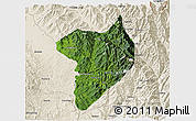 Satellite 3D Map of Machanbaw, shaded relief outside