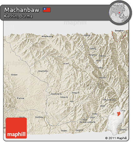 Shaded Relief 3D Map of Machanbaw