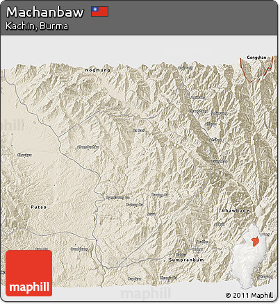 Shaded Relief 3D Map of Machanbaw