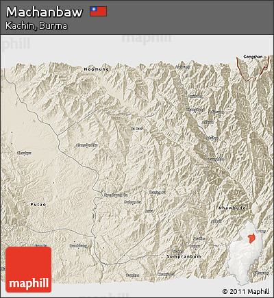 Shaded Relief 3D Map of Machanbaw