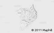 Silver Style 3D Map of Machanbaw, single color outside