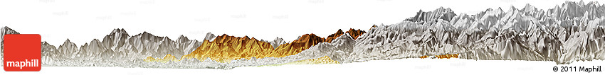 Physical Horizon Map of Machanbaw, lighten, semi-desaturated