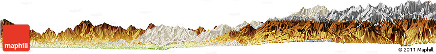 Shaded Relief Horizon Map of Machanbaw, physical outside Shaded Relief Horizon Map of Machanbaw, physical outside