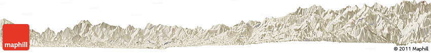 Shaded Relief Horizon Map of Machanbaw