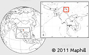 Blank Location Map of Machanbaw, within the entire country