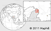 Blank Location Map of Machanbaw, highlighted country