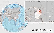 Gray Location Map of Machanbaw, highlighted parent region
