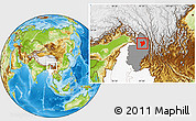 Physical Location Map of Machanbaw, highlighted country, highlighted parent region