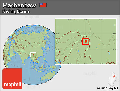 Savanna Style Location Map of Machanbaw