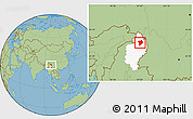 Savanna Style Location Map of Machanbaw, highlighted parent region