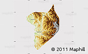 Physical Map of Machanbaw, cropped outside