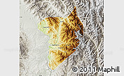 Physical Map of Machanbaw, lighten, semi-desaturated