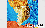 Physical Map of Machanbaw, political outside