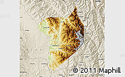Physical Map of Machanbaw, shaded relief outside