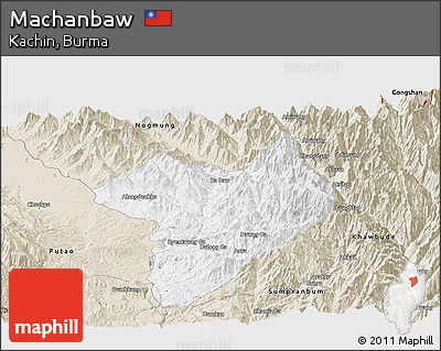 Classic Style Panoramic Map of Machanbaw