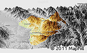 Physical Panoramic Map of Machanbaw, desaturated