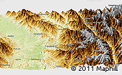 Physical Panoramic Map of Machanbaw