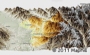 Physical Panoramic Map of Machanbaw, semi-desaturated