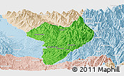 Political Panoramic Map of Machanbaw, lighten