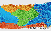 Political Panoramic Map of Machanbaw