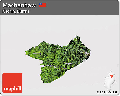 Satellite Panoramic Map of Machanbaw, cropped outside