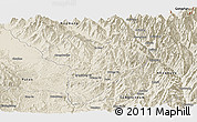 Shaded Relief Panoramic Map of Machanbaw